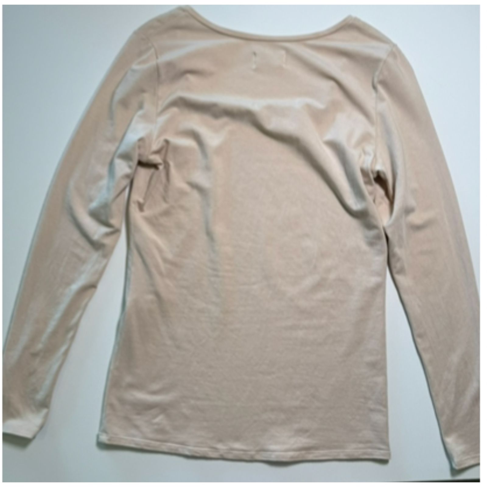 Free Label Tan Square Neck Long Sleeve Top Size M Made In Canada — image 2 of 4